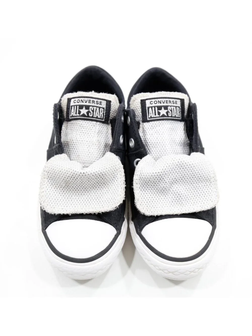 Converse Maddie Black & Silver Double Tongue Slip On Sneakers - Kids' 1
